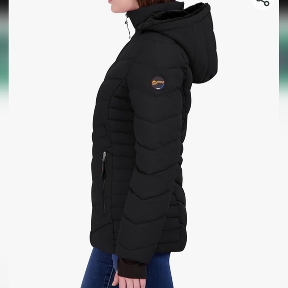 NWT HFX Outdoors Women's Stretch Shell Water Resistant Jacket Size L Black Color - Picture 2 of 13